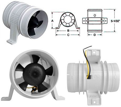 Вентилятор охлаждения шноркелей (Турбина на шноркель) T3000