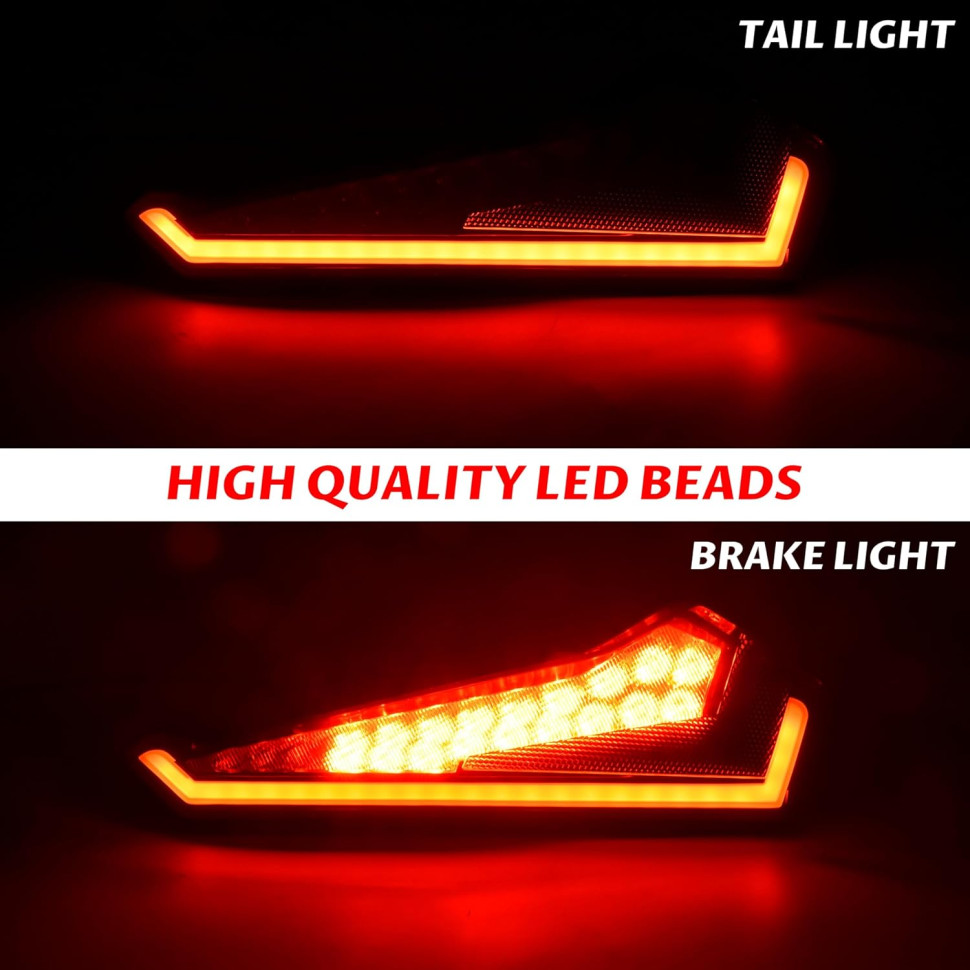 Фонари стоп сигналы LED тонированные Polaris RZR XP 1000/ XP 4 1000 2024+ MTVPH0710B 2415182, 2415183