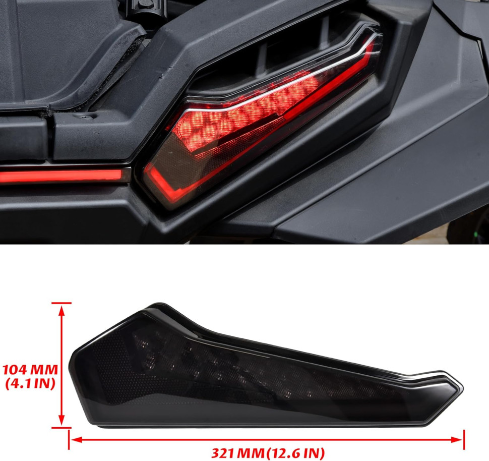 Фонари стоп сигналы LED тонированные Polaris RZR XP 1000/ XP 4 1000 2024+ MTVPH0710B 2415182, 2415183