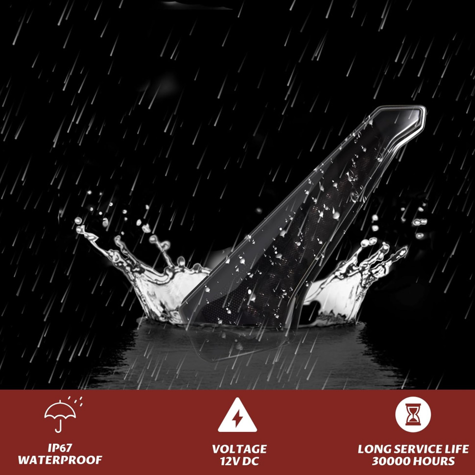 Фонари стоп сигналы LED тонированные Polaris RZR XP 1000/ XP 4 1000 2024+ MTVPH0710B 2415182, 2415183