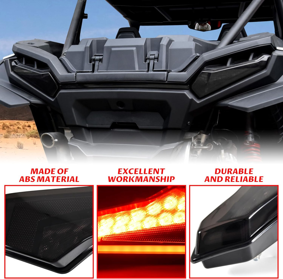 Фонари стоп сигналы LED тонированные Polaris RZR XP 1000/ XP 4 1000 2024+ MTVPH0710B 2415182, 2415183