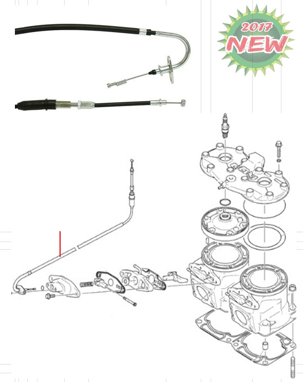 Трос выхлопного клапана SPI для снегоходов Arctic Cat 3006-525 3006-689 3007-773 SM-05259