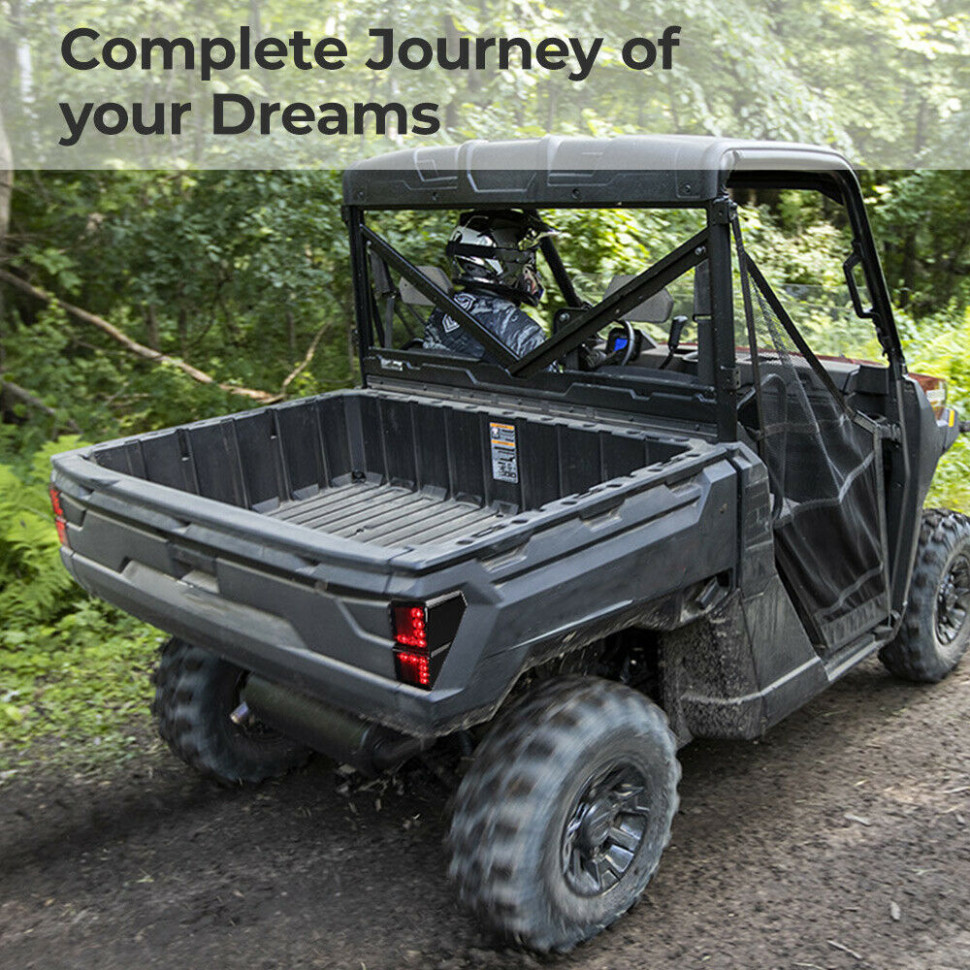 Задние фонари белые Kemimoto для Polaris Ranger 1000XP 2018+ 2413767 2413766 B0803-01801BK