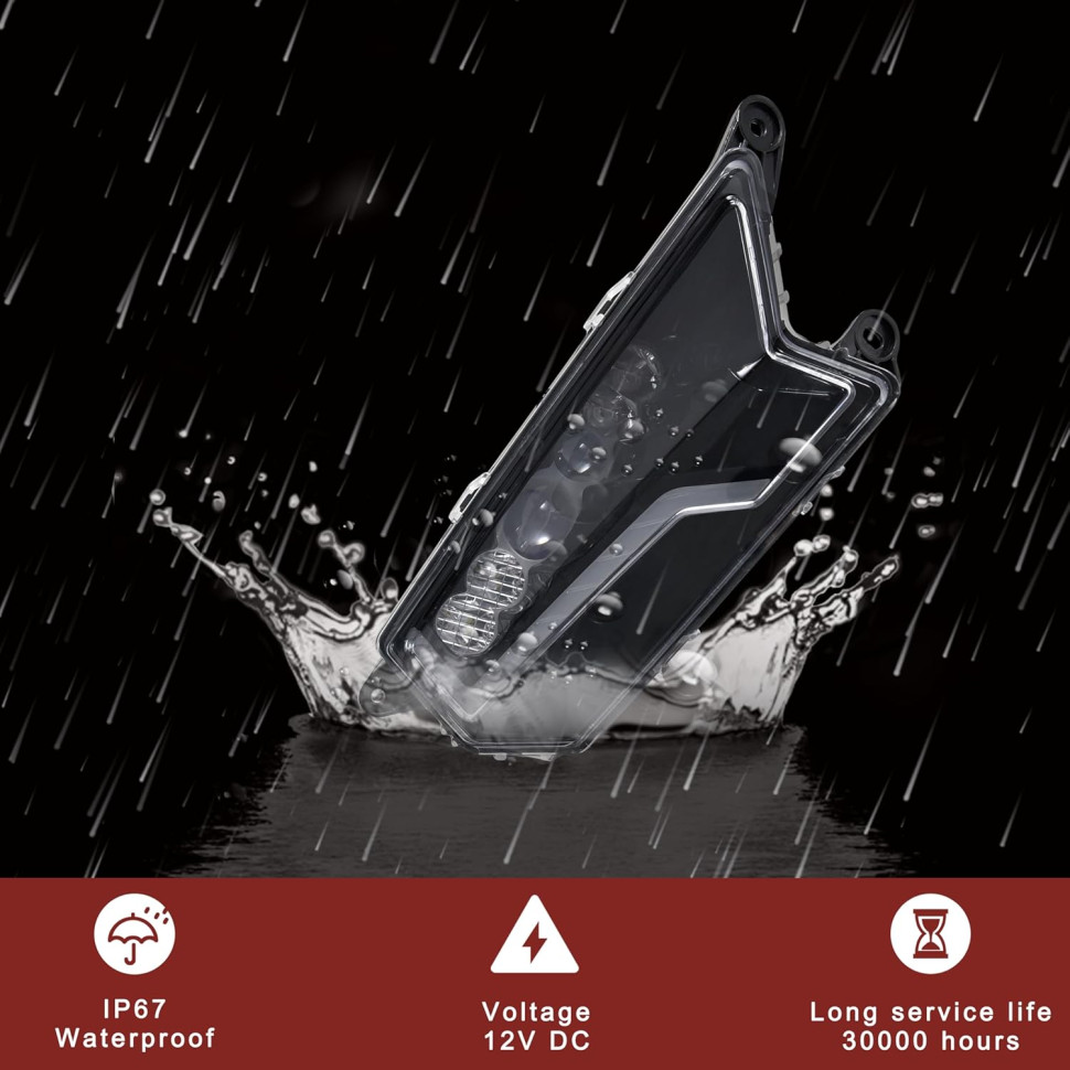 Фары головного света LED с поворотниками Polaris RZR XP/XP 4 1000 2024+ MTVPH0717 2415180 2415181 B0801-05305-CL