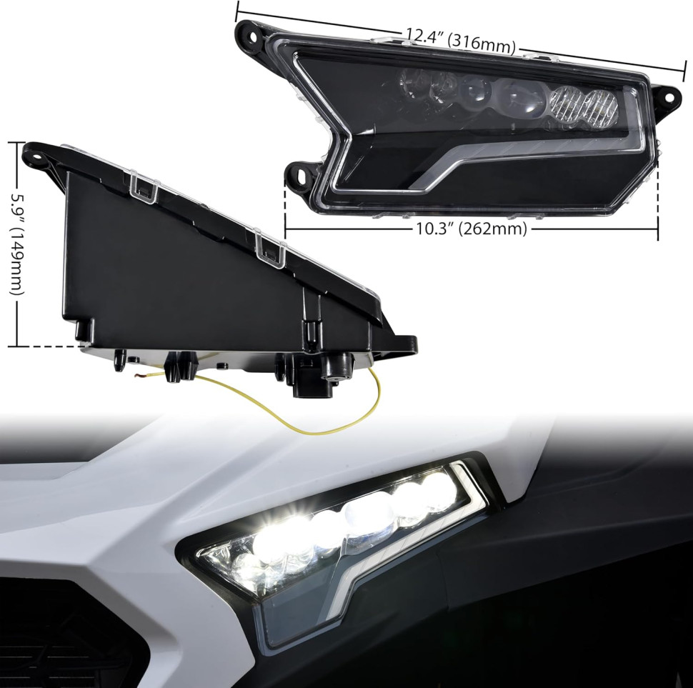 Фары головного света LED с поворотниками Polaris RZR XP/XP 4 1000 2024+ MTVPH0717 2415180 2415181 B0801-05305-CL