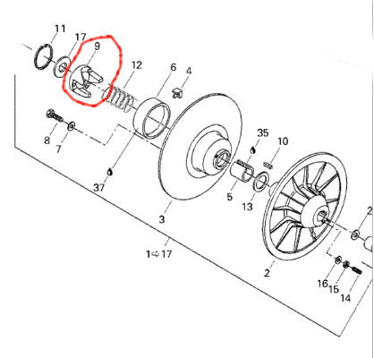 Кулак вариатора CAME USINE 47  *CAM-MACH.47 417126337