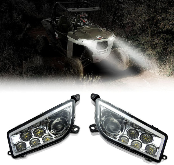 Фары головного света светодиодные (Комплект) для квадроцикла Polaris RZR 1000 2413786 2413135 2412336 2413787