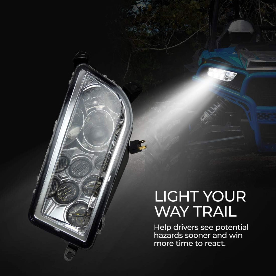 Фары головного света светодиодные (Комплект) для квадроцикла Polaris RZR 1000 2413786 2413135 2412336 2413787