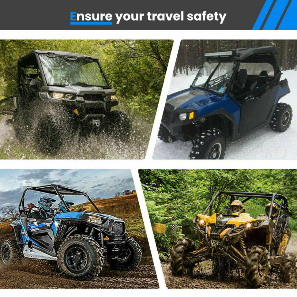 Дворник для квадроцикла ручной 400мм Polaris RZR /Ranger /General /Maverick X3 /Trail /Sport /Commander /Yamaha Viking /Rhino /YXZ /CF Z10/Z8/Z6 /U10/U8 FTVWW003 FTVWW003