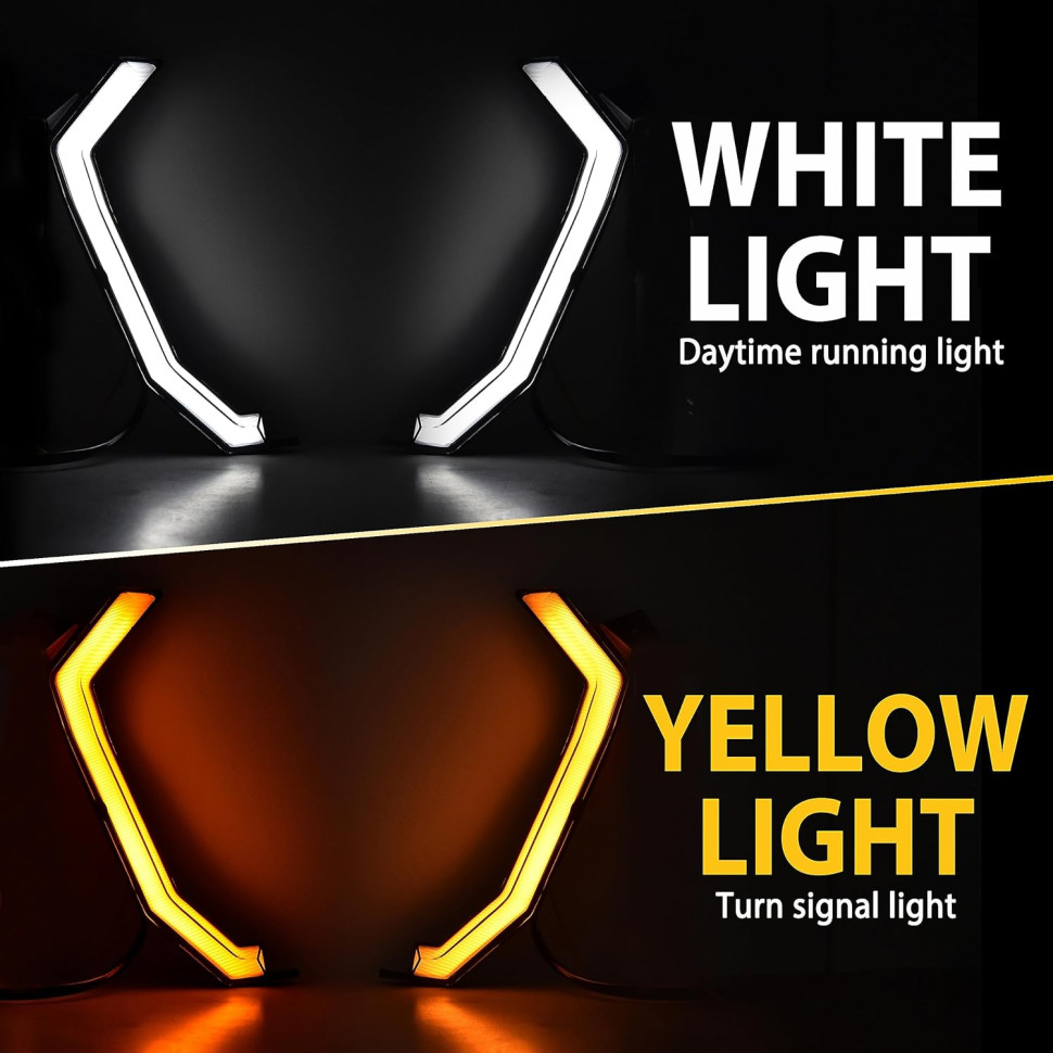 Фары светодиодные ДХО в решетку радиатора с поворотниками Yamaha Rmax MTVPH0530