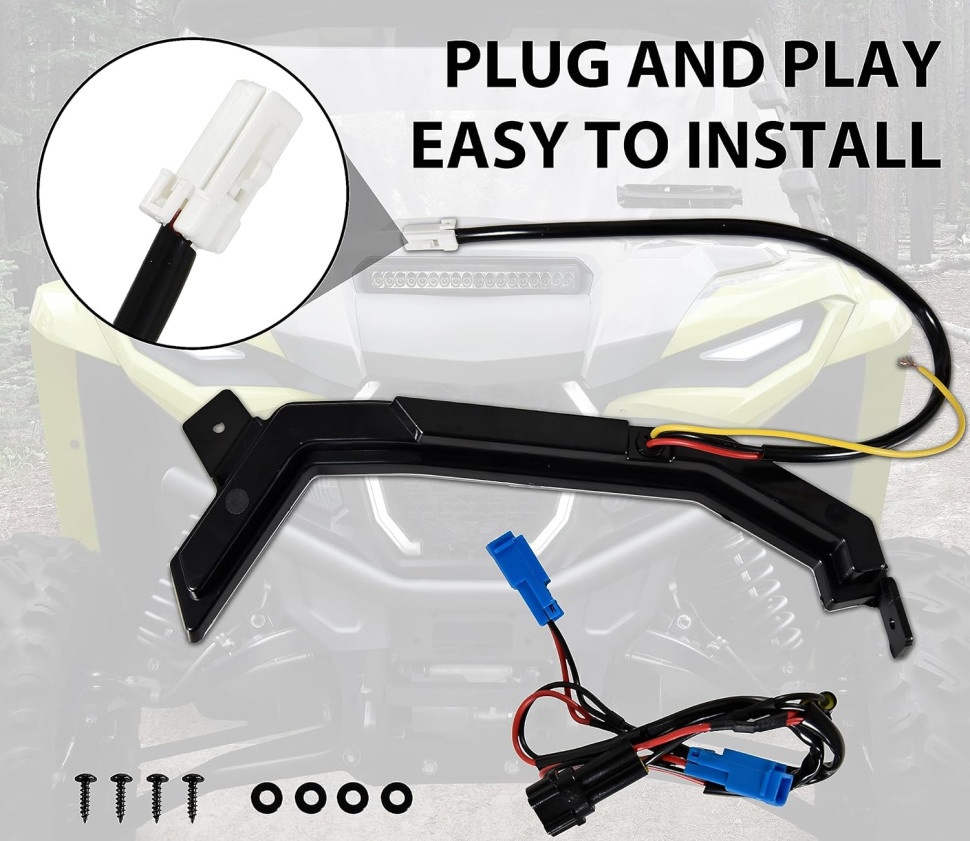 Фары светодиодные ДХО в решетку радиатора с поворотниками Yamaha Rmax MTVPH0530