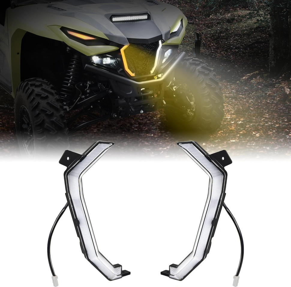 Фары светодиодные ДХО в решетку радиатора с поворотниками Yamaha Rmax MTVPH0530