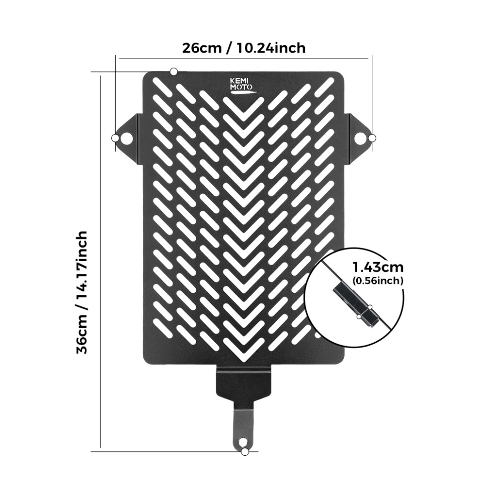 Решетка радиатора (защита) для квадроцикла Kemimoto Raptor 700r 2008-2024 B3904-00104-BK