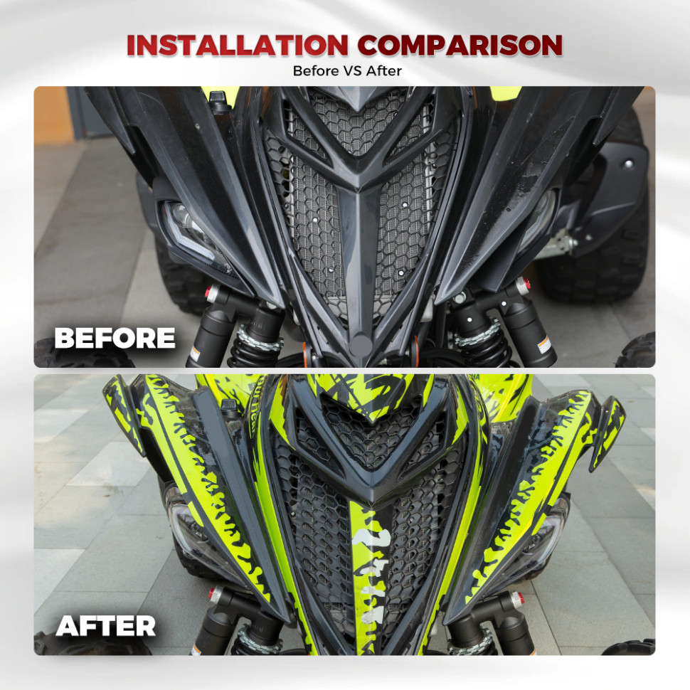 Решетка радиатора (защита) для квадроцикла Kemimoto Raptor 700r 2008-2024 B3904-00104-BK