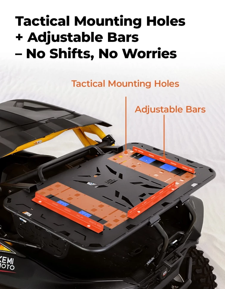 Регулируемая задняя площадка для CanAM Maverick R Kemimoto B0108-03211-BK