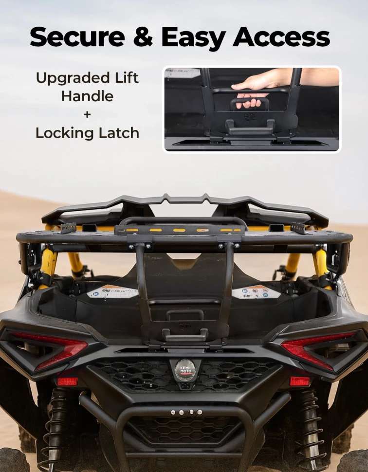 Регулируемая задняя площадка для CanAM Maverick R Kemimoto B0108-03211-BK