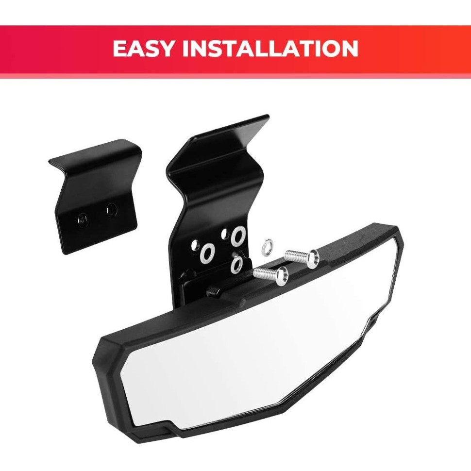 Зеркало заднего вида UTV центральное Can-Am Maverick Sport /Trail /Defender /Traxter /Polaris Ranger Kemimoto B0106-03601BK /RM88 RM88
