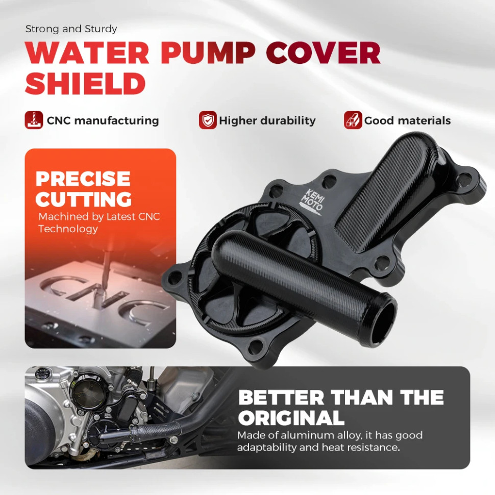 Крышка помпы охлаждения Yamaha Raptor 700R 2009-2025 Raptor 700 2006-2025700 1S3-12422-00-00 B3904-00901BK