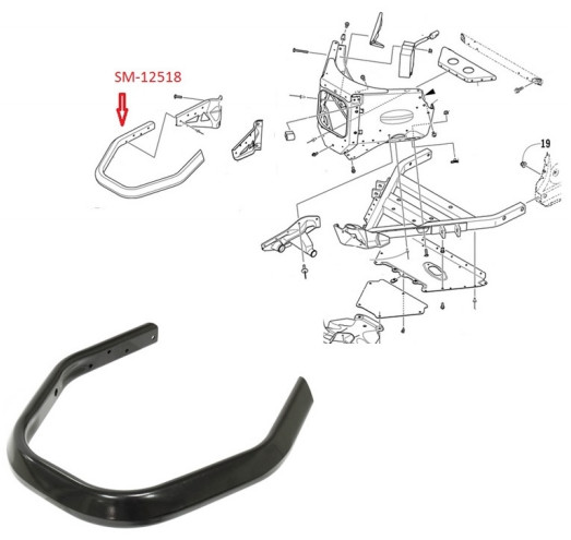 Бампер передний SPI для снегоходов Arctic Cat 1707-578 SM-12518