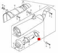 Прокладка глушителя квадроцикла Suzuki King Quad 750 14773-31G02