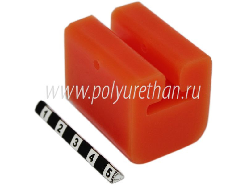 Буфер полоза передний снегохода Рысь 50-07-002-72 219.02.000.016 PU54/M71/оранжевый