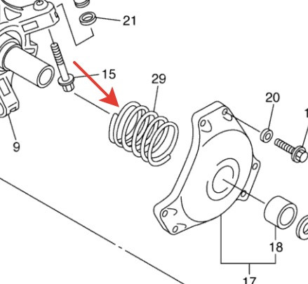 Пружина вариатора снегохода оригинальная Yamaha NYTRO/VENTURE/APEX/VECTOR/VIKING MTX/RTX/XTX/LTX/GT/ 90501-550A3-00