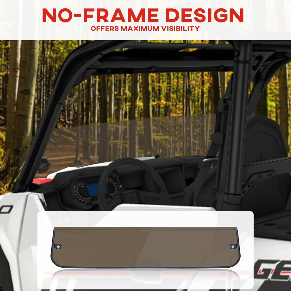 Стекло лобовое 1/2 тонированное для Polaris General HWS-P-GEN1K-70 2881111