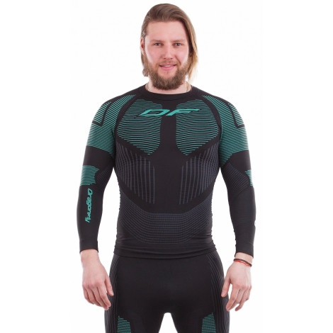 Термофутболка DragonFly 3DTHERMO GREEN с длинным рукавом 300206 Размер XL-XXL