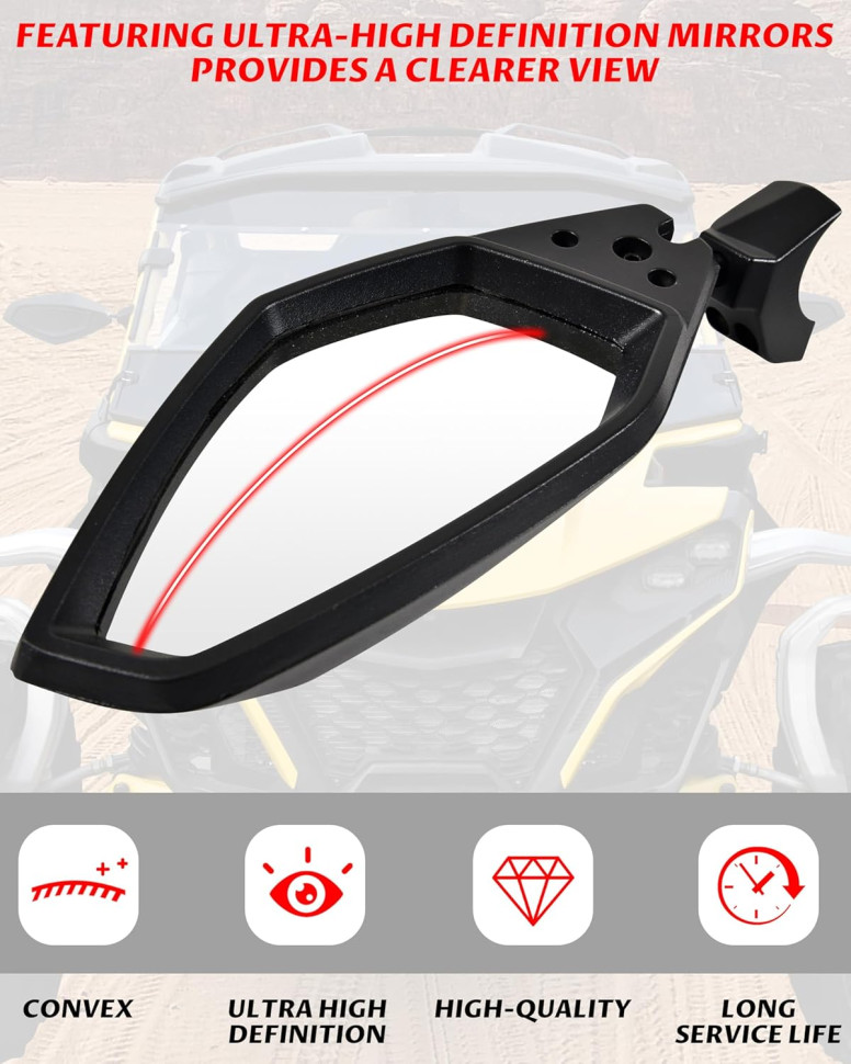 Зеркала алюминиевые для квадроциклов BRP Maverick R 715007363 715007363N