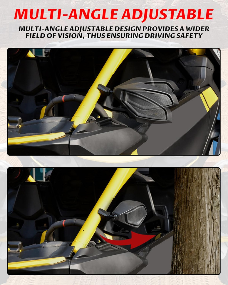 Зеркала алюминиевые для квадроциклов BRP Maverick R 715007363 715007363N