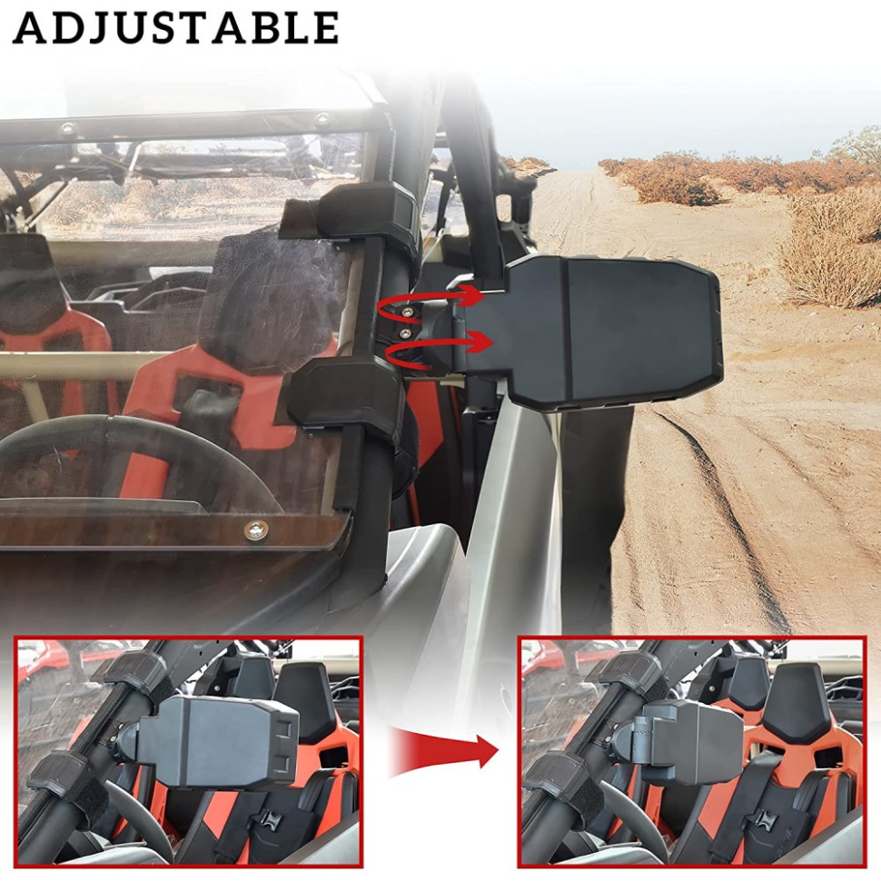 Комплект боковых зеркал для UTV /SxS /SSV Can-Am Maverick X3 /Commander /Defender /Polaris RZR /RS1 /Yamaha Viking /YXZ1000 /Wolverine CF Z10 /Z8 RM81 RM81