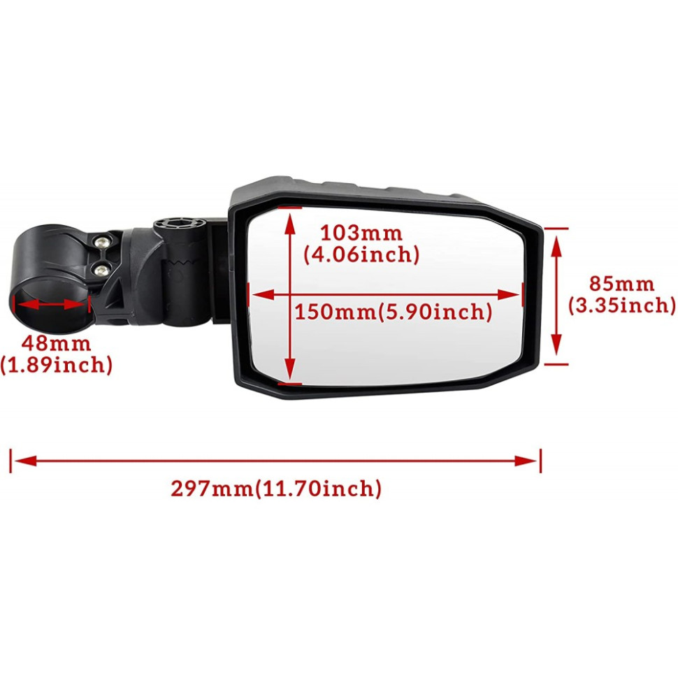 Комплект боковых зеркал для UTV /SxS /SSV Can-Am Maverick X3 /Commander /Defender /Polaris RZR /RS1 /Yamaha Viking /YXZ1000 /Wolverine CF Z10 /Z8 RM81 RM81