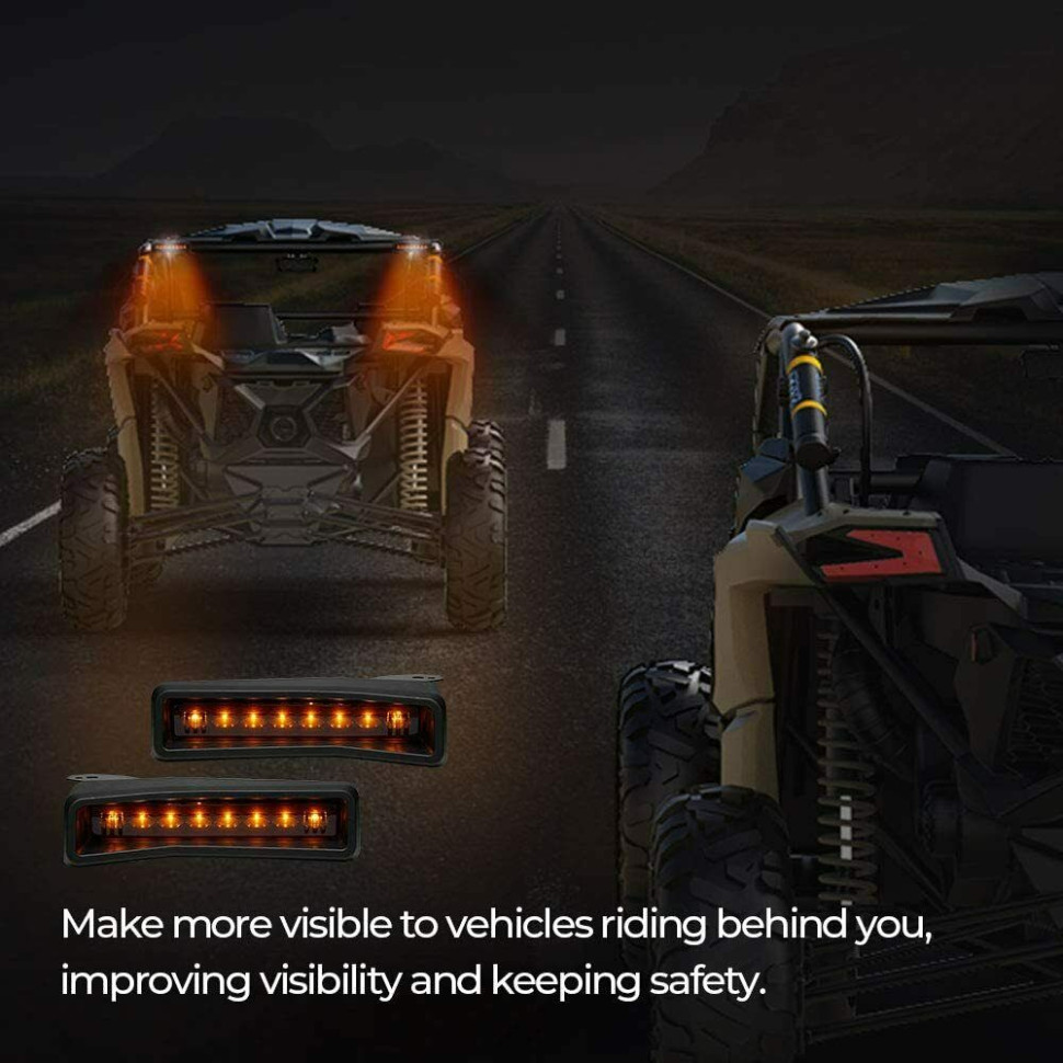 Комплект фонарей на заднюю дугу каркаса кабины Can-Am Maverick X3 2017+ 715002887 /B0803-01501CL CLK100