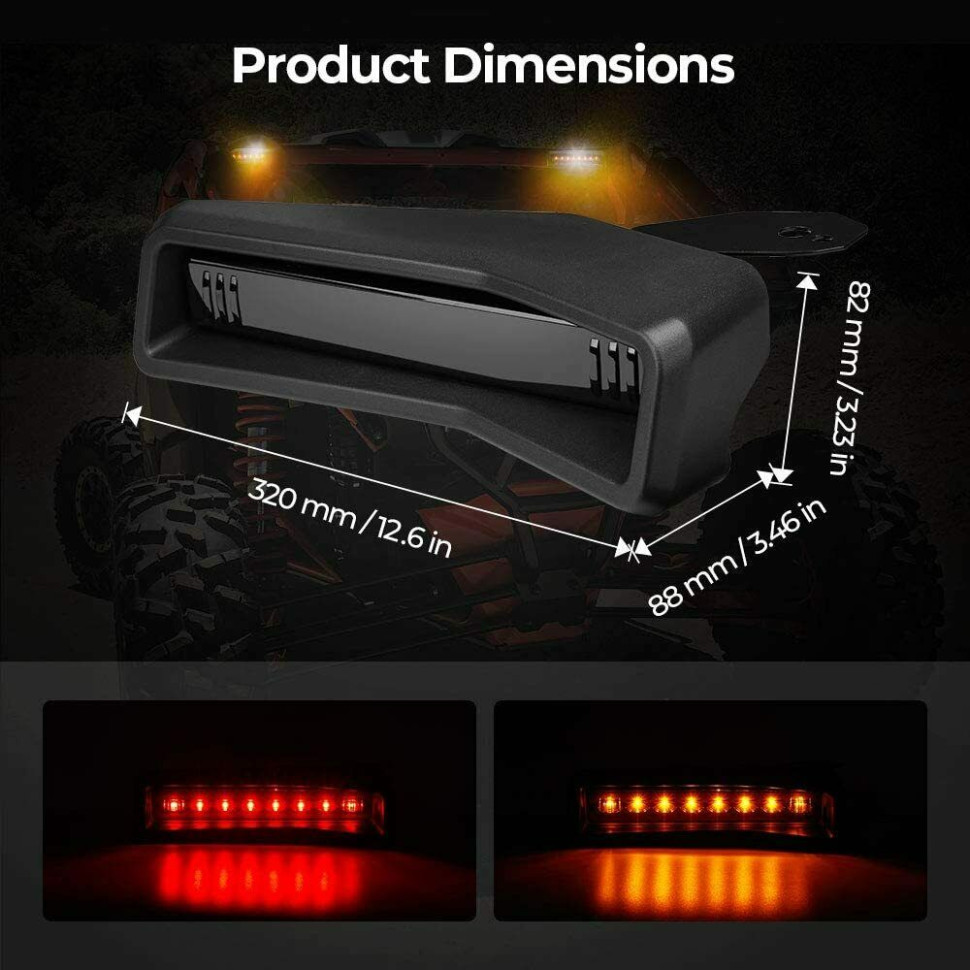 Комплект фонарей на заднюю дугу каркаса кабины Can-Am Maverick X3 2017+ 715002887 /B0803-01501CL CLK100