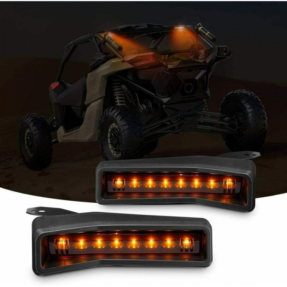 Комплект фонарей на заднюю дугу каркаса кабины Can-Am Maverick X3 2017+ 715002887 /B0803-01501CL CLK100