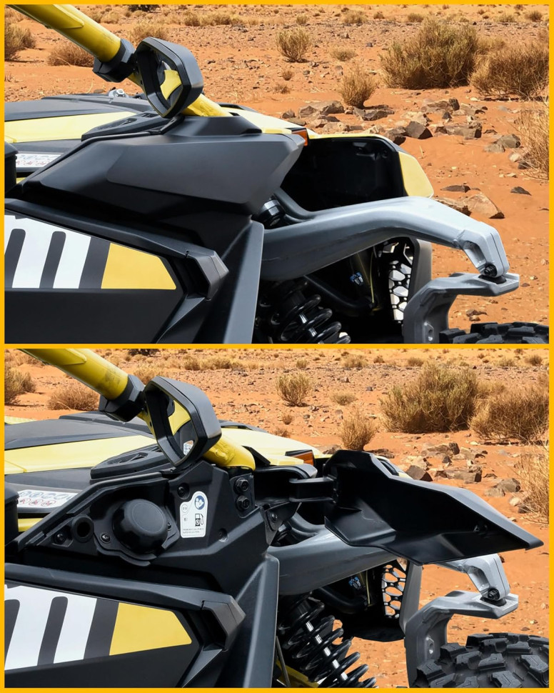 Панель заливной горловины топливного бака передняя правая для квадроциклов Can-Am Maverick R MAX X RS 2024+ 705017028 705017028N 