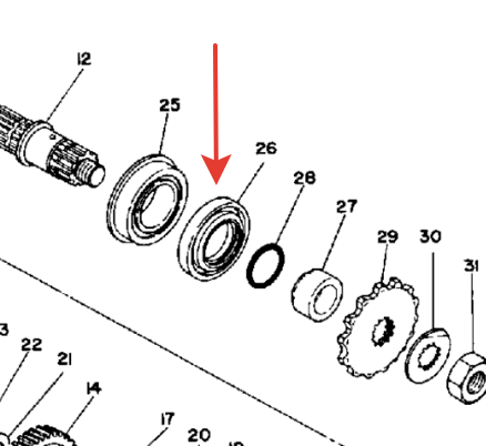 Сальник Yamaha 93102-35180-00