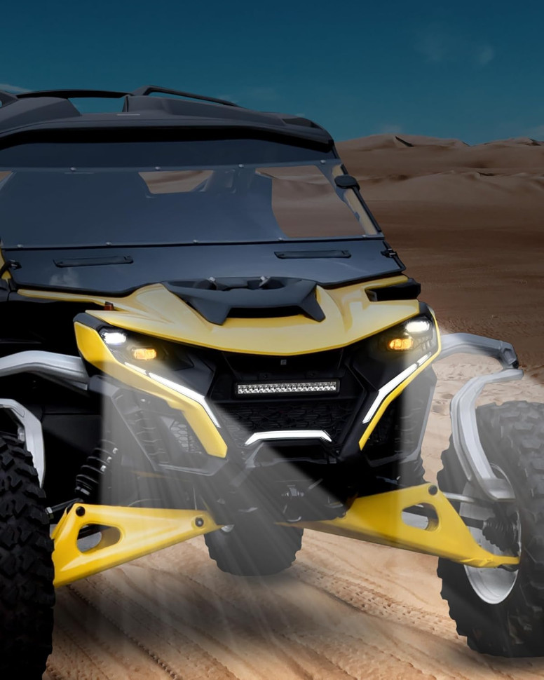 Фары головного света с ДХО для квадроцикла Can Am Maverick R MAX X RS 2024+ 710008089, 710006911 710008089N
