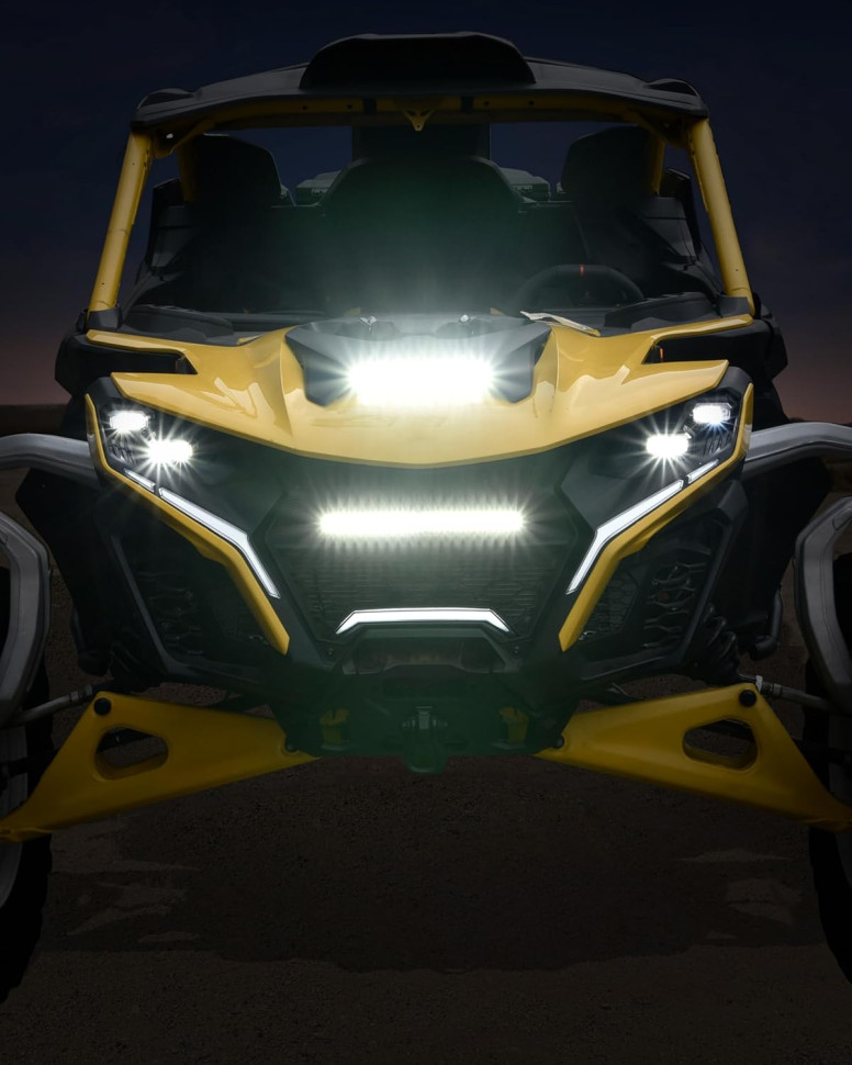 Фары головного света с ДХО для квадроцикла Can Am Maverick R MAX X RS 2024+ 710008089, 710006911 710008089N