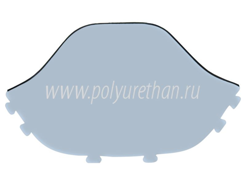 Стекло ветровое для снегохода (высота 67см, толщина 2мм, МПК) 50-44-435Pc