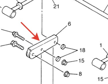 Кронштейн оси натяжитея гусеницы Yamaha Viking 540/VK10/RS Venture TF 8FM-47333-00-00 8FM-47333-00-00
