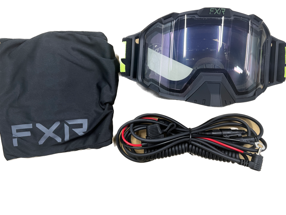 Очки с подогревом FXR Maverick Snow E-Goggle Heated Vented  Lens Hi-Vis/Black 213119-6510-00