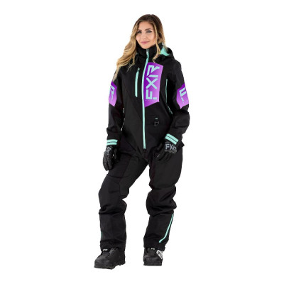 Комбинезон FXR Recruit (Black Purple Fade Seafoam) без утеплителя 222911-1081 Размер 2XS