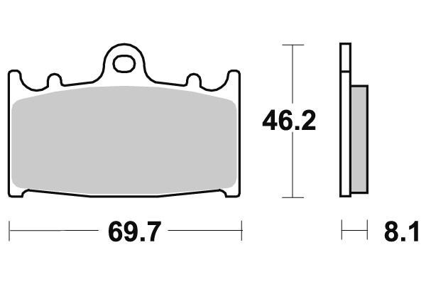 Тормозные колодки SBS, передние Sinter 631HS 631hs