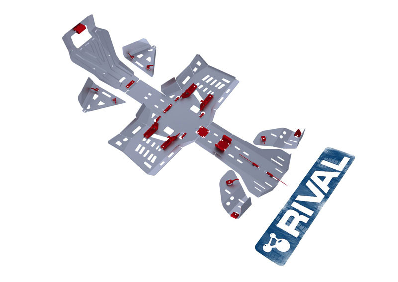 Защита днища (комплект) для квадроцикла BRP Can-Am Outlander G2 XMR 2017+, RIVAL 444.7239.1