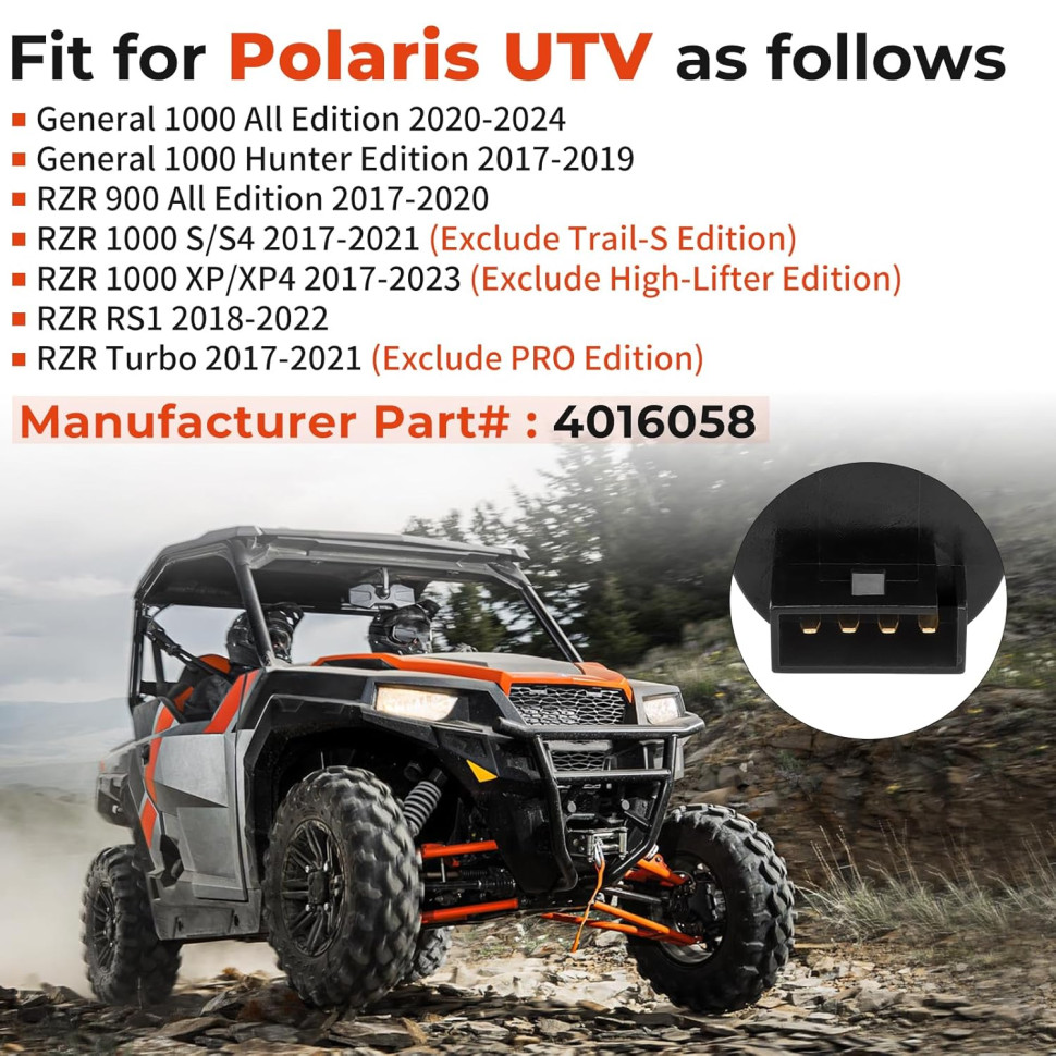 Замок зажигания RiderLab 4pin 4 положения для Polaris General RZR XP 900 1000 401605 4016058 4016058N