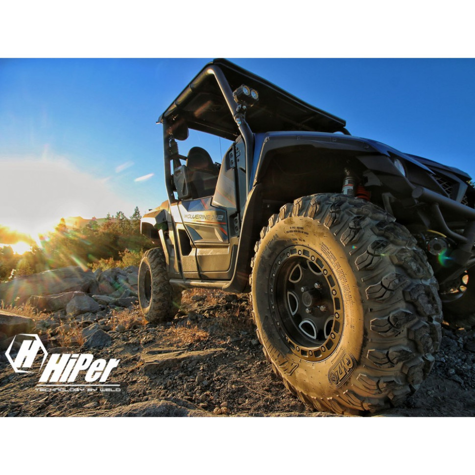 Комплект дисков квадроцикла с бедлоком R14 Can-Am Maverick /Outlander /Renegade 14X7 5+2 4/136-4/137 Hiper Falcon 1470-KFSBK-52-SBL-BK /575-11483 1470-KFSBK-52-SBL-BK