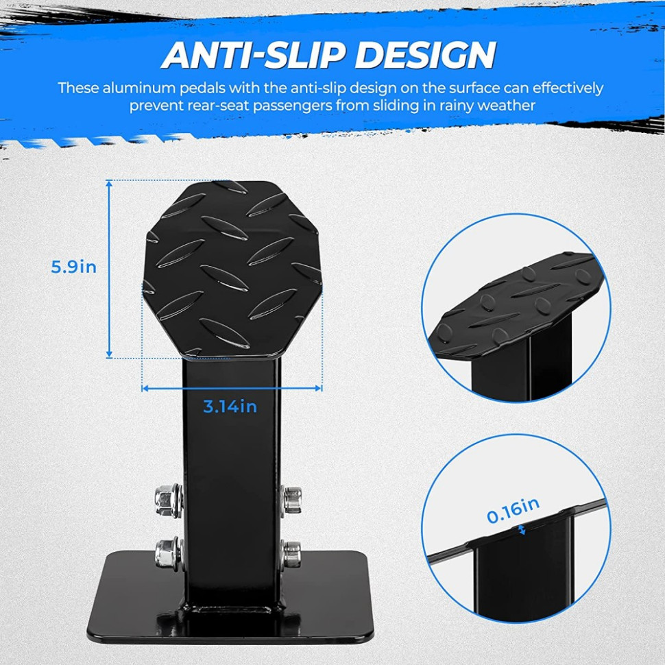 Подножки универсальные для ATV Kemimoto B0107-01101BK