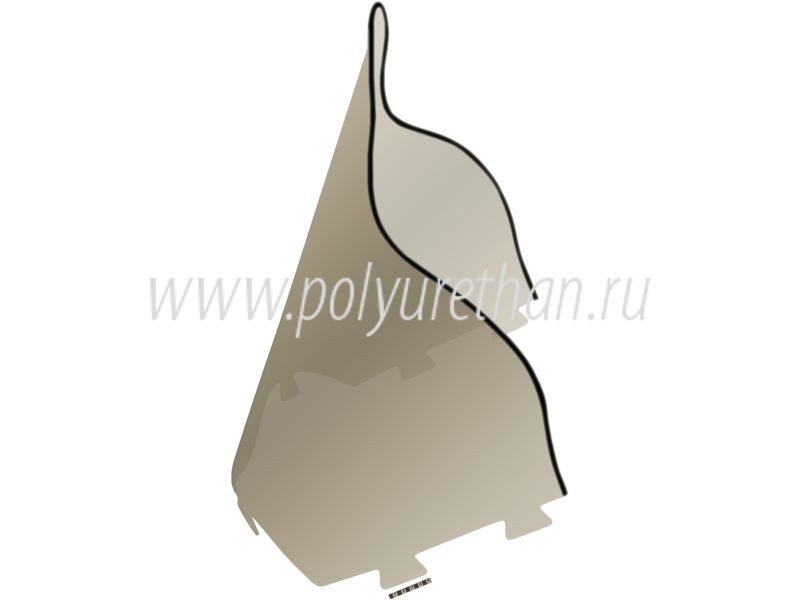 Стекло ветровое для снегохода Тайга (высота 57см, толщина 2мм, МПК) 50-44-423Pc C40700110