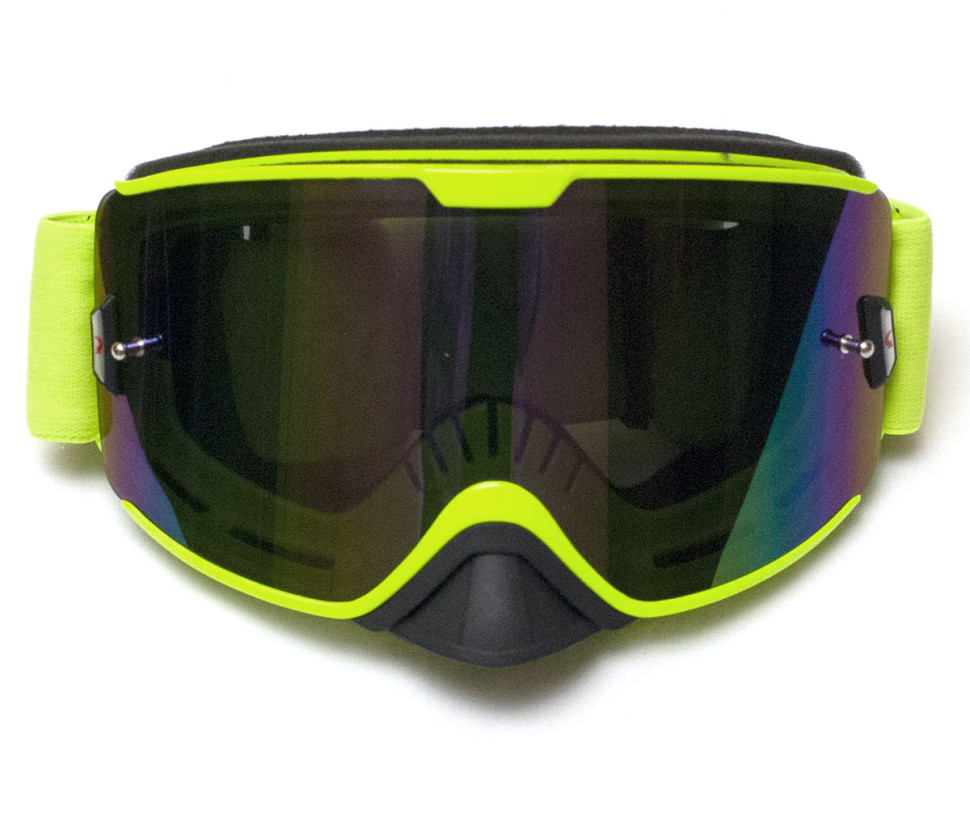 Очки для снегохода / квадроцикла Kemimoto KinPin салатовые со съемной линзой FGMG1000 Прозрачные